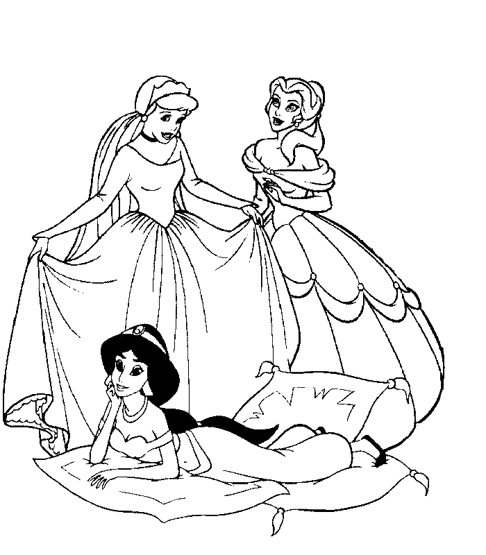 Kids-n-fun.com | 33 coloring pages of Disney Princesses